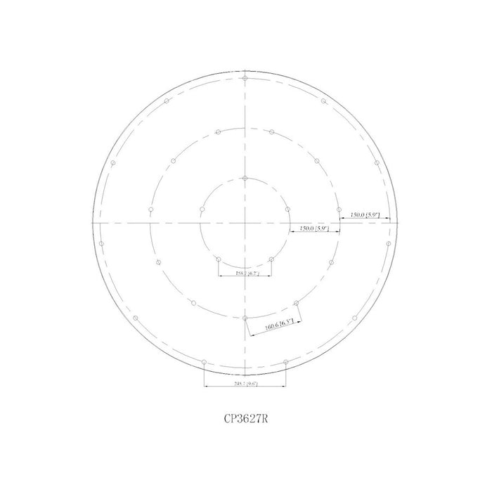 Z-Lite Multi Point Canopy 27Lt 36" Ceiling Plate, Modern Gold