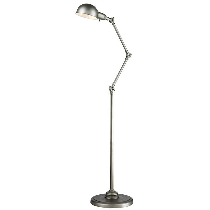 Z-Lite Stuart 1 Light Floor Lamp, Burnished Silver, Burnished Silver - FL118-BS
