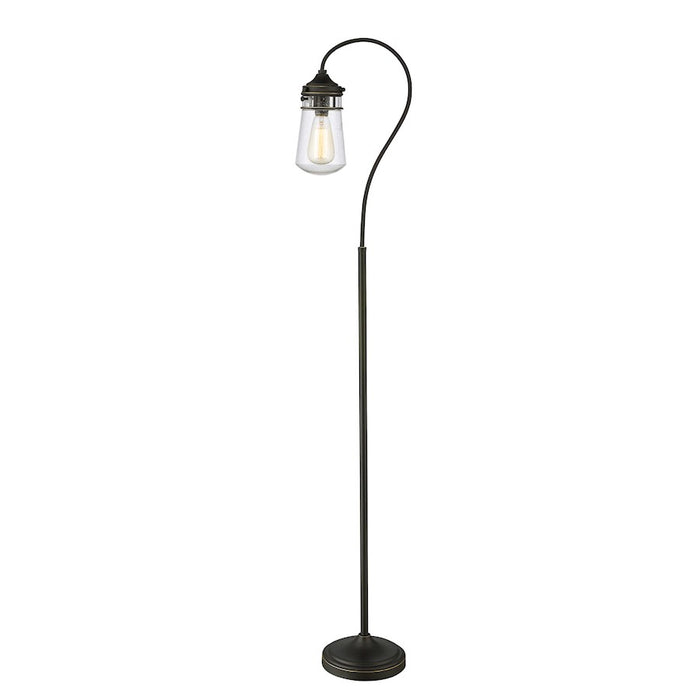Z-Lite Celeste 1 Light Floor Lamp, Olde Bronze, Clear Seedy - FL120-OB