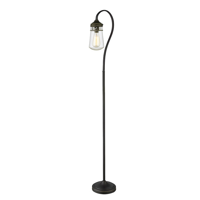 Z-Lite Celeste 1 Light Floor Lamp, Olde Bronze/Clear Seedy