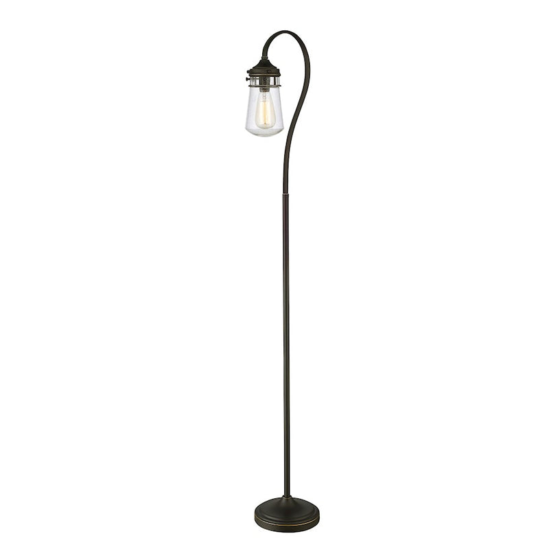 Z-Lite Celeste 1 Light Floor Lamp, Olde Bronze/Clear Seedy
