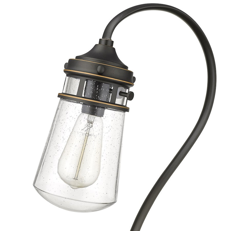 Z-Lite Celeste 1 Light Floor Lamp, Olde Bronze/Clear Seedy