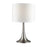 Z-Lite Portable Lamps 1 Light Table Lamp, Brushed Nickel, White Linen - TL1002