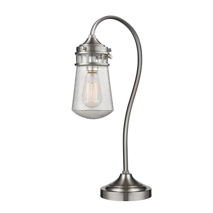 Z-Lite Celeste 1 Light Table Lamp, Brushed Nickel, Clear Seedy - TL120-BN