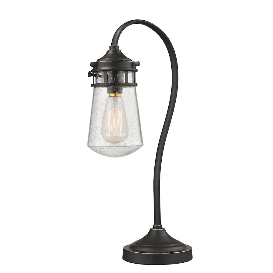 Z-Lite Celeste 1 Light Table Lamp, Olde Bronze, Clear Seedy - TL120-OB