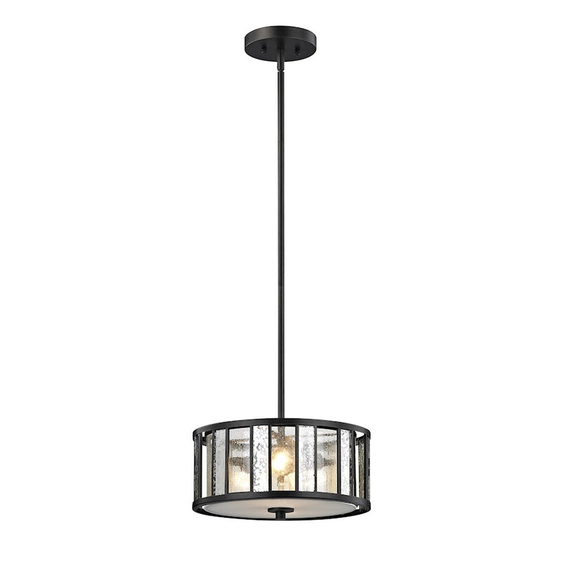 Z-Lite Juturna 3 Light Pendant, 14x14x6", Bronze, Silver Out/Clr Seed In - Z14-57P-C