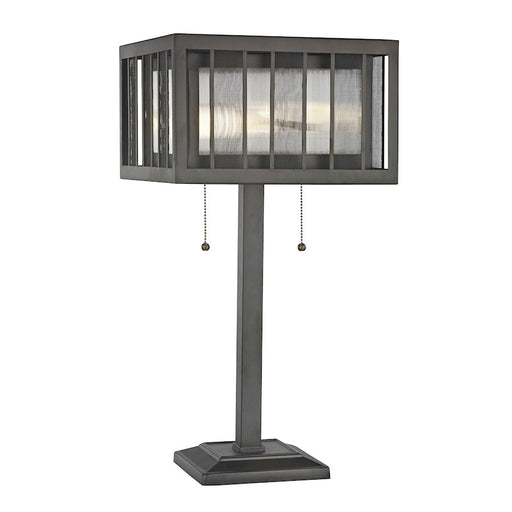 Z-Lite Meridional 2 Light Table Lamp, Bronze, Bronze Out/Clear Reeded In - Z14-58TL