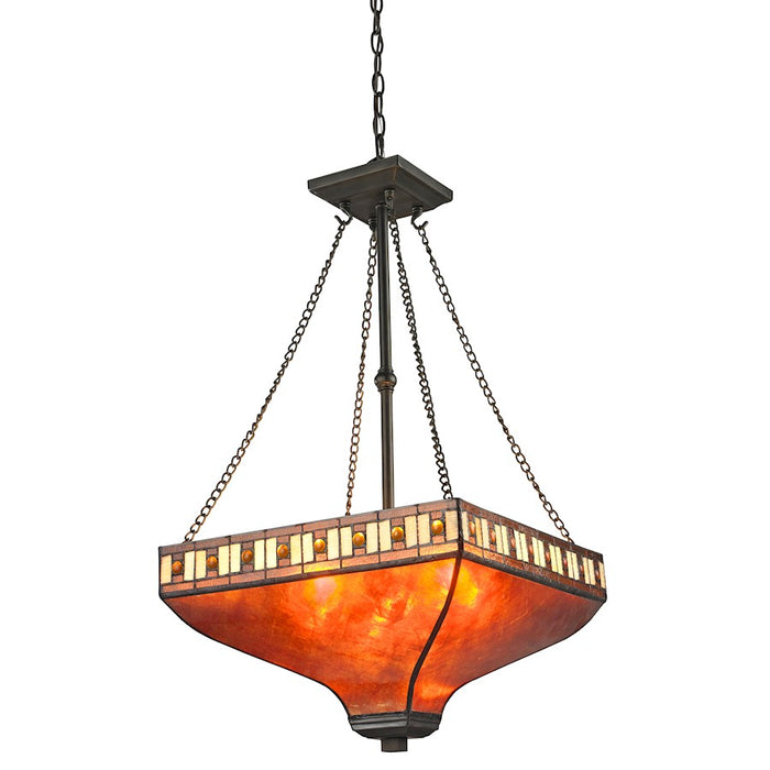 Z-Lite Crimson 3 Light Pendant, 17x32.5", Java Bronze, Amber - Z17-53P