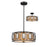 Z-Lite Lankin 3 Light Pendant, 18x8", Bronze, Silver Out/White Mica In - Z18-54P-C