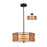 Z-Lite Parkwood 3 Light Pendant, 18x8", Bronze, White Mica & Tile - Z18-55P-C