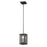 Z-Lite Meridional 1 Light Mini Pendant, Bronze, Bronze Out/Clr Reeded In - Z6-58MP-C