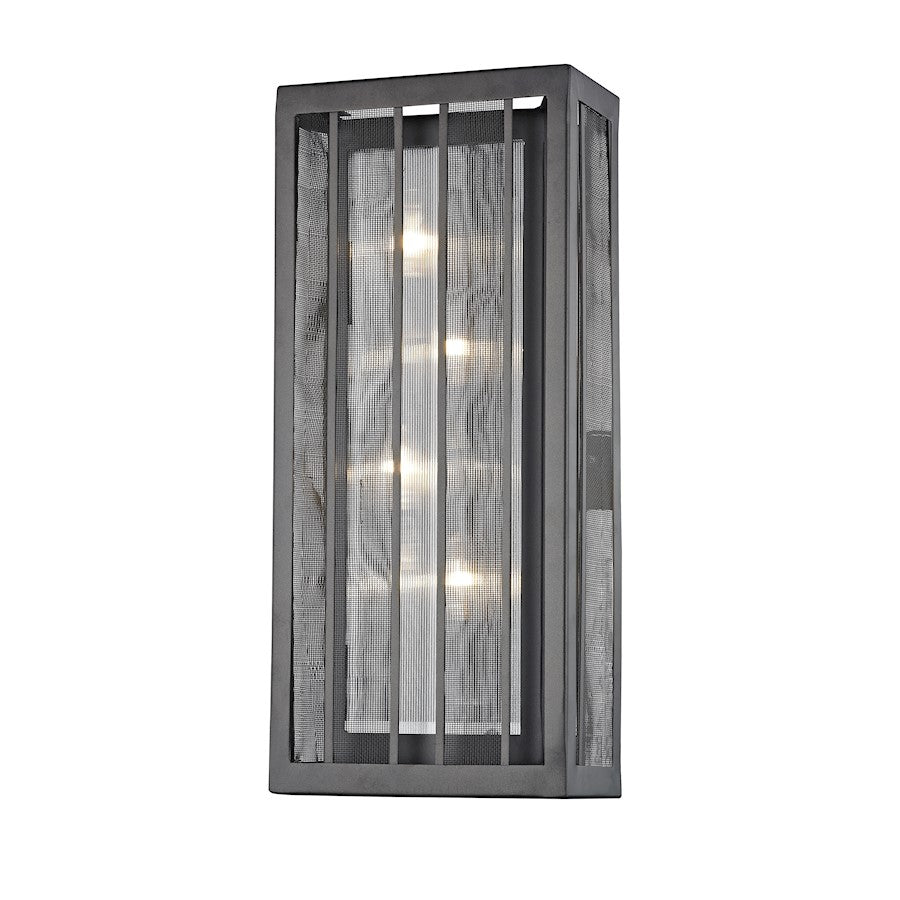 Z-Lite Meridional 4 Light Sconce, Bronze, Bronze Out/Clear Reeded In - Z8-58-4WS