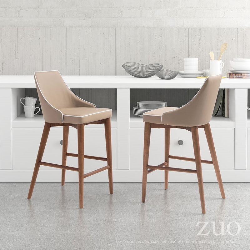 Zuo Modern Moor Counter Chair, Dark Gray