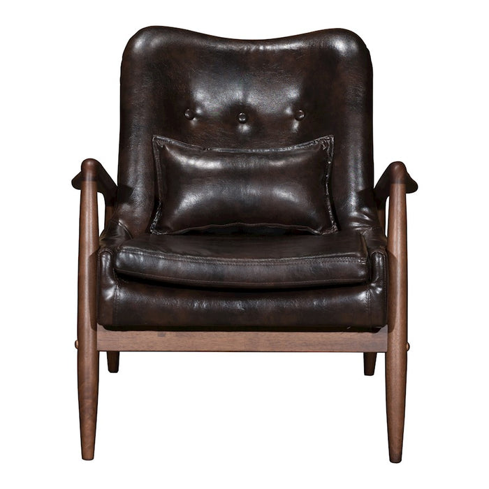 Zuo Modern Bully Lounge Chair/Ottoman, Brown