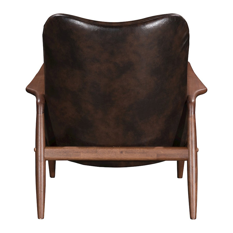 Zuo Modern Bully Lounge Chair/Ottoman, Brown