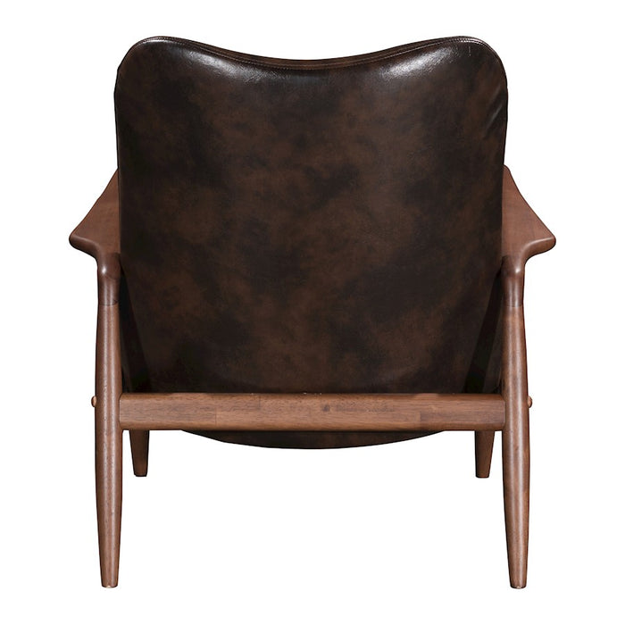 Zuo Modern Bully Lounge Chair/Ottoman, Brown