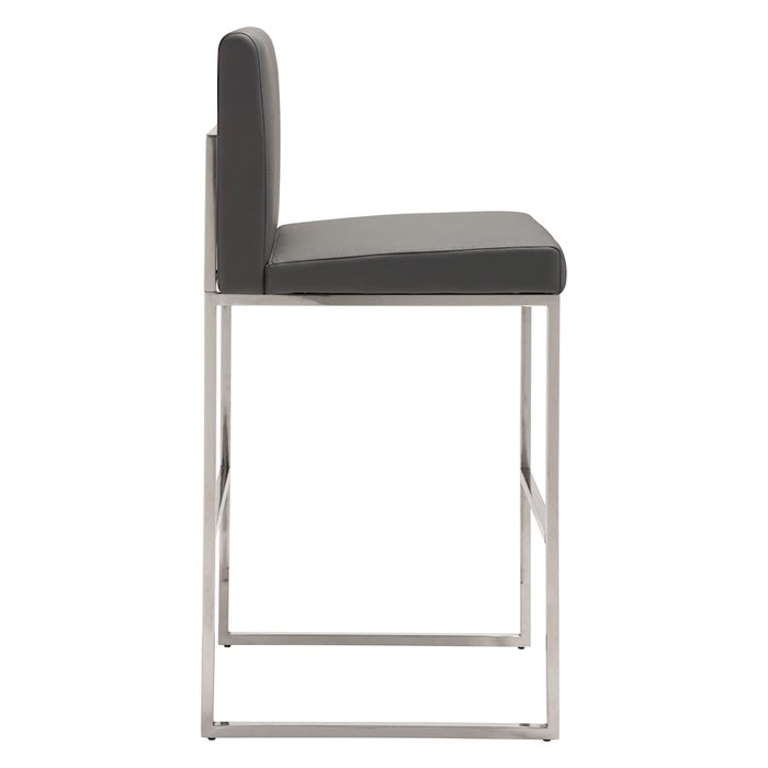 Zuo Modern Genoa Barstool, Gray
