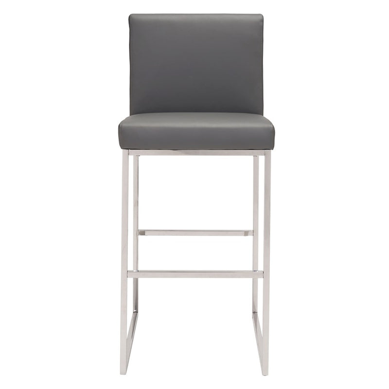 Zuo Modern Genoa Barstool, Gray