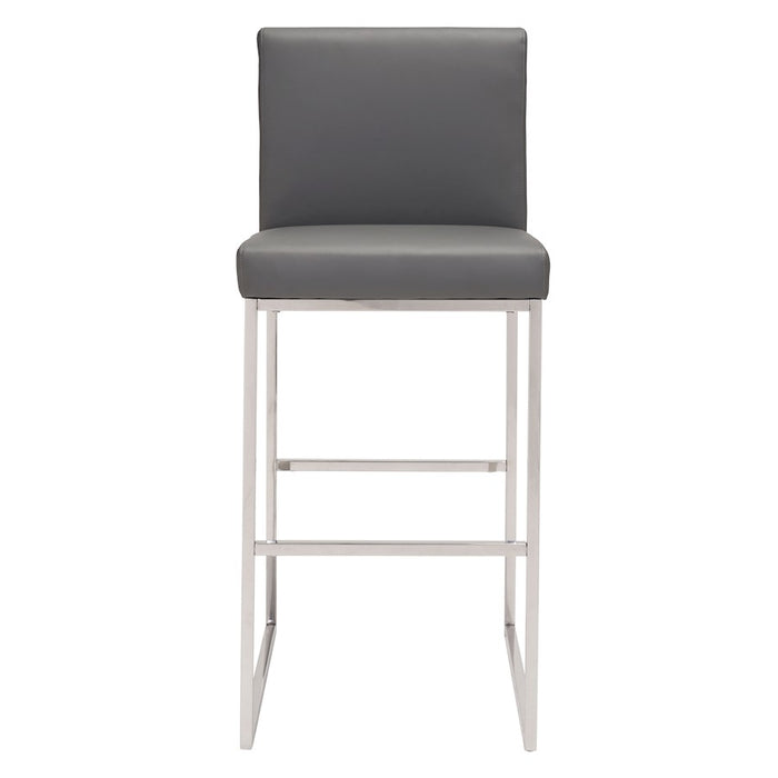 Zuo Modern Genoa Barstool, Gray