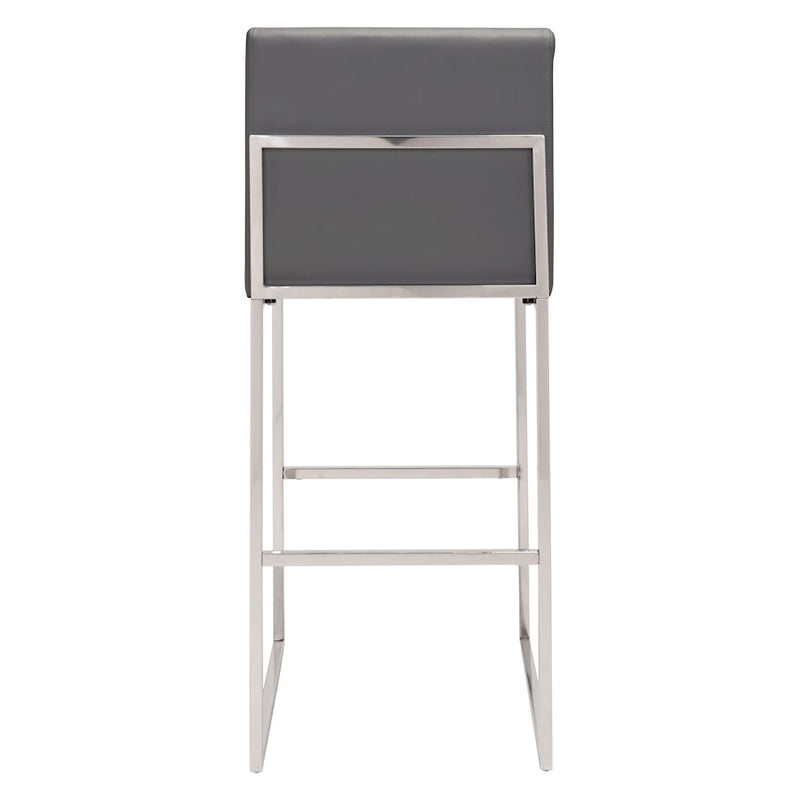 Zuo Modern Genoa Barstool, Gray