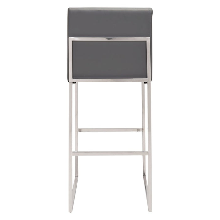 Zuo Modern Genoa Barstool, Gray