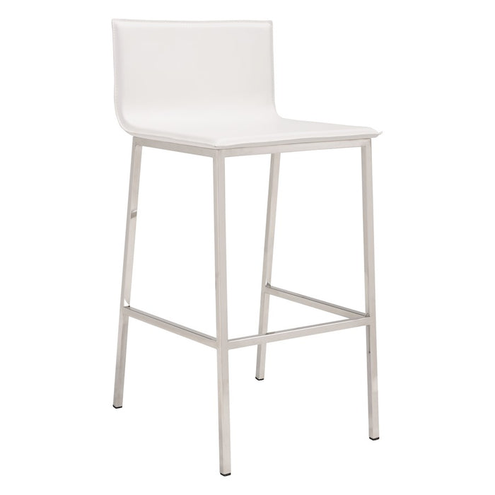Zuo Modern Marina BarStool Set of 2, White