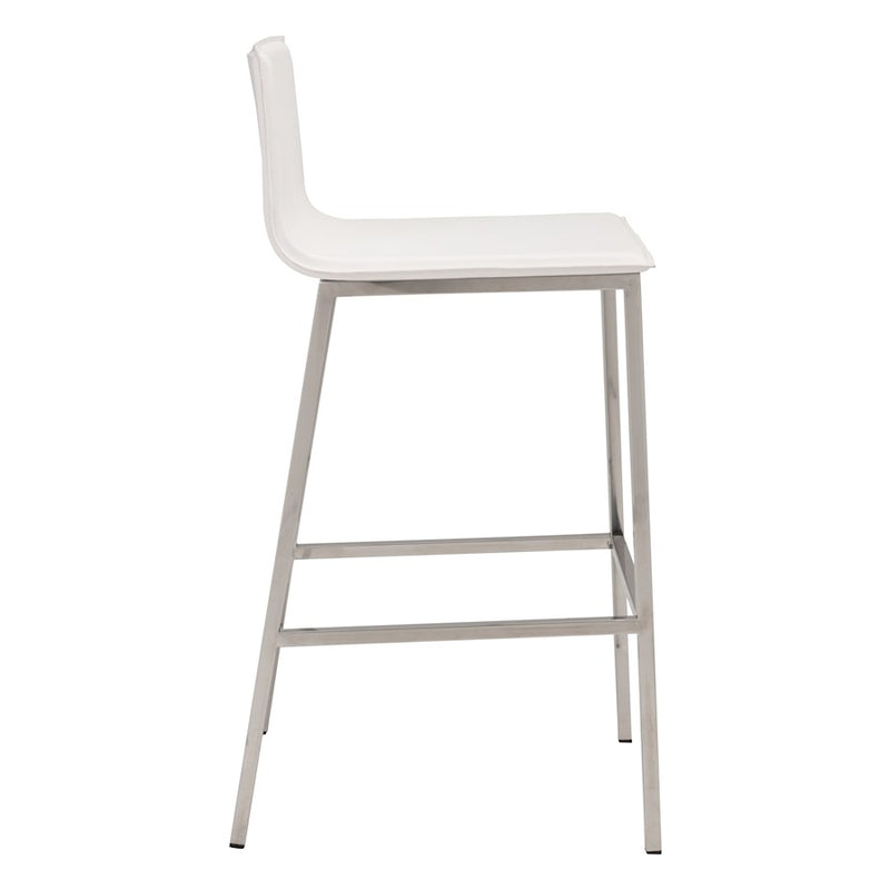 Zuo Modern Marina BarStool Set of 2, White