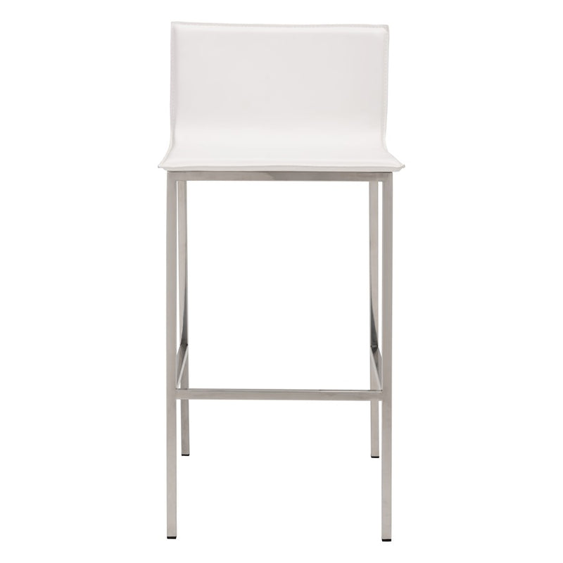 Zuo Modern Marina BarStool Set of 2, White