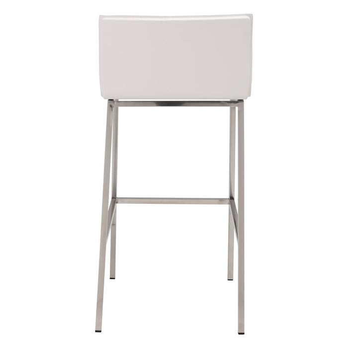 Zuo Modern Marina BarStool Set of 2, White