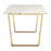 Zuo Modern Atlas Dining Table, White/Gold