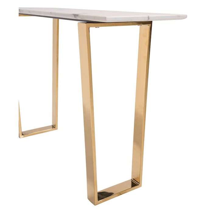 Zuo Modern Atlas Console Table, White/Gold