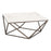 Zuo Modern Tintern Coffee Table, White/Antique Bronze