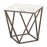 Zuo Modern Tintern End Table, White/Antique Bronze
