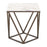 Zuo Modern Tintern End Table, White/Antique Bronze