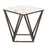 Zuo Modern Tintern End Table, White/Antique Bronze
