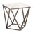 Zuo Modern Tintern End Table, White/Antique Bronze