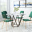 Zuo Modern Tintern Dining Table, White/Antique Bronze