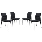Zuo Modern Revolution Dining Chair Set of 4, Black - 100761