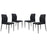 Zuo Modern Revolution Dining Chair Set of 4, Black - 100761