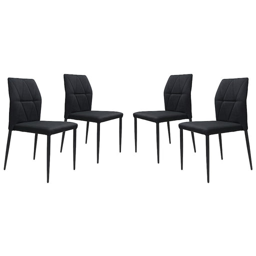 Zuo Modern Revolution Dining Chair Set of 4, Black - 100761