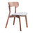Zuo Modern Russell Dining Chair Set of 2, Walnut/Light Gray