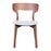 Zuo Modern Russell Dining Chair Set of 2, Walnut/Light Gray