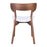 Zuo Modern Russell Dining Chair Set of 2, Walnut/Light Gray