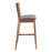 Zuo Modern Ambrose BarStool Set of 2, Walnut/Dark Gray