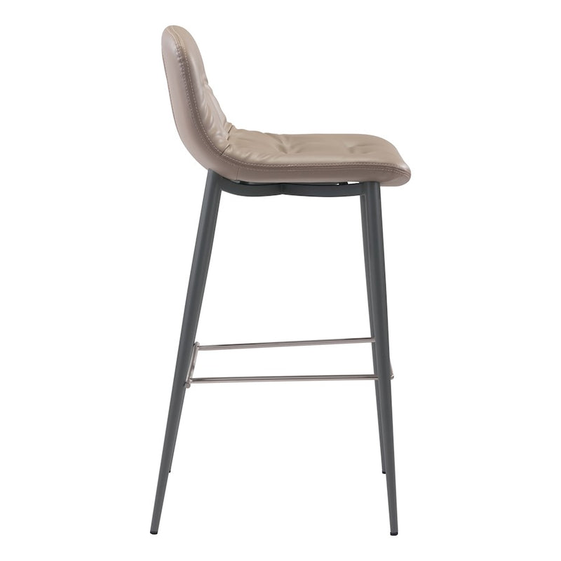 Zuo Modern Tangiers BarStool Set of 2, Taupe