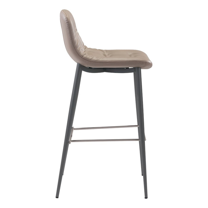 Zuo Modern Tangiers BarStool Set of 2, Taupe