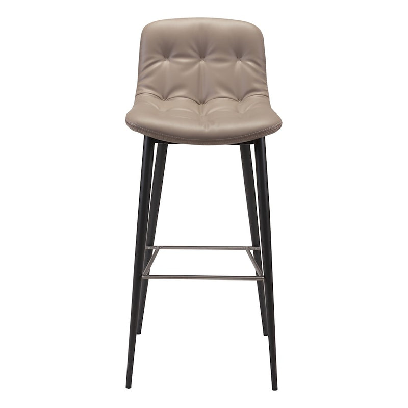 Zuo Modern Tangiers BarStool Set of 2, Taupe