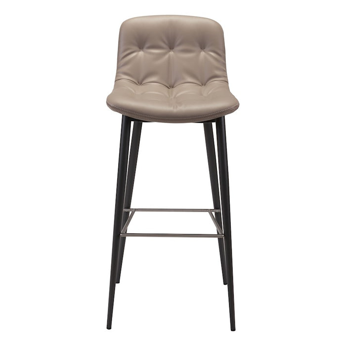 Zuo Modern Tangiers BarStool Set of 2, Taupe