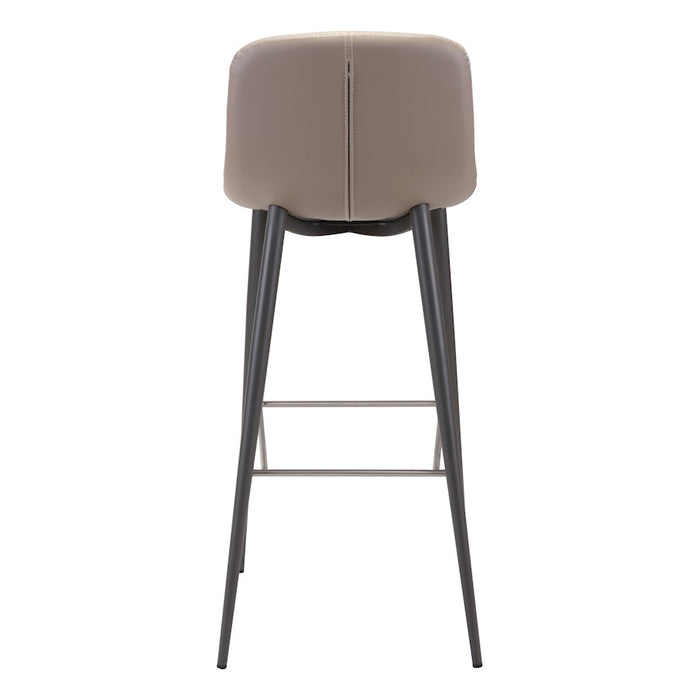 Zuo Modern Tangiers BarStool Set of 2, Taupe