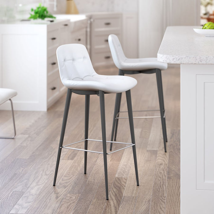 Zuo Modern Tangiers BarStool Set of 2, White